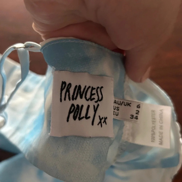 Princess Polly Iona Tie Dye Tie Back Cropped Bandana Tank Top - Picture 4 of 4